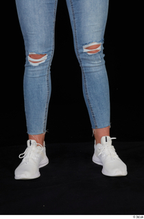 Vinna Reed blue jeans calf casual dressed white sneakers 0001.jpg